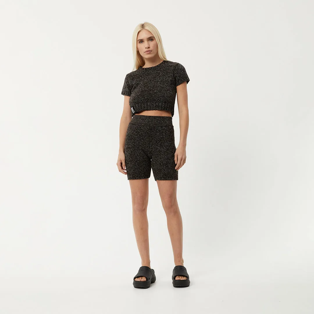 AFENDS Womens Solace - Knit Bike Shorts - Coffee