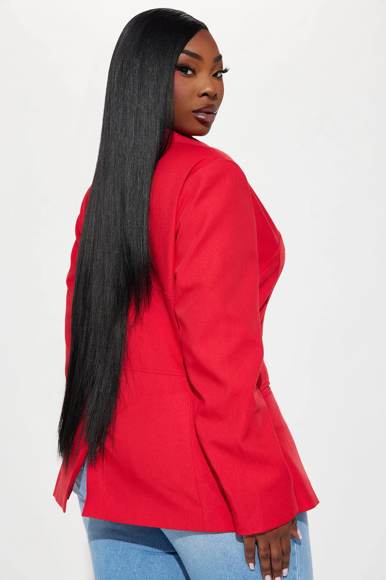 All Body Corset Blazer - Red