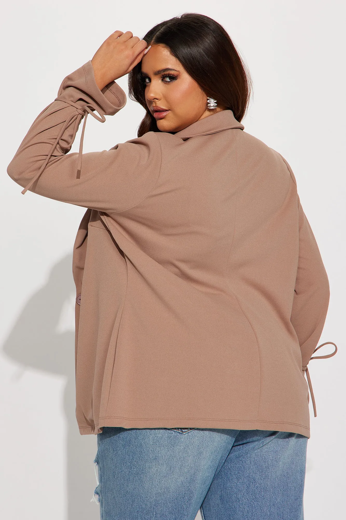All Tied Up Blazer - Taupe