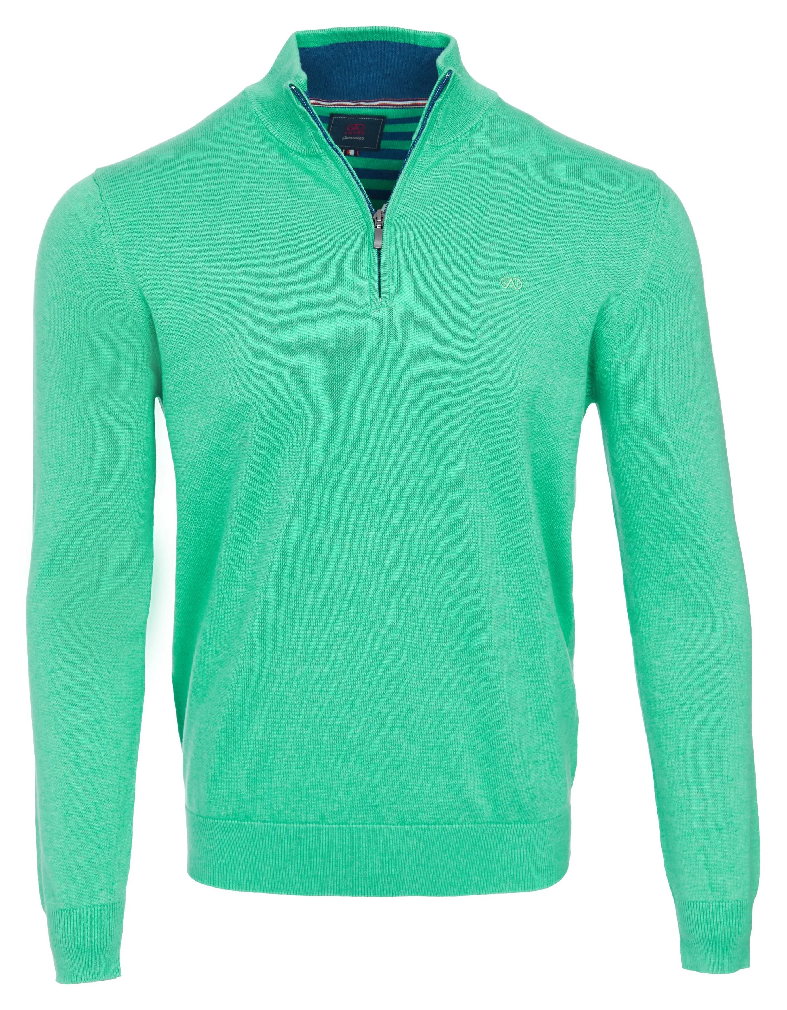 Andre 'Adare' Quarter Zip Knit - Apple Green