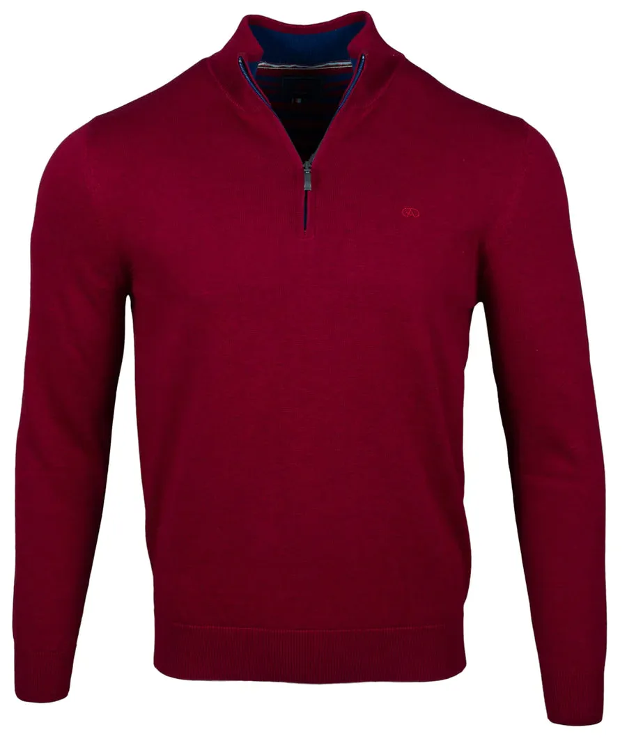Andre 'Tory' Half Zip - Red / Cherry