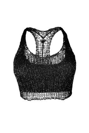 BLACK CHAIN RACERBACK WITH BRALETTE