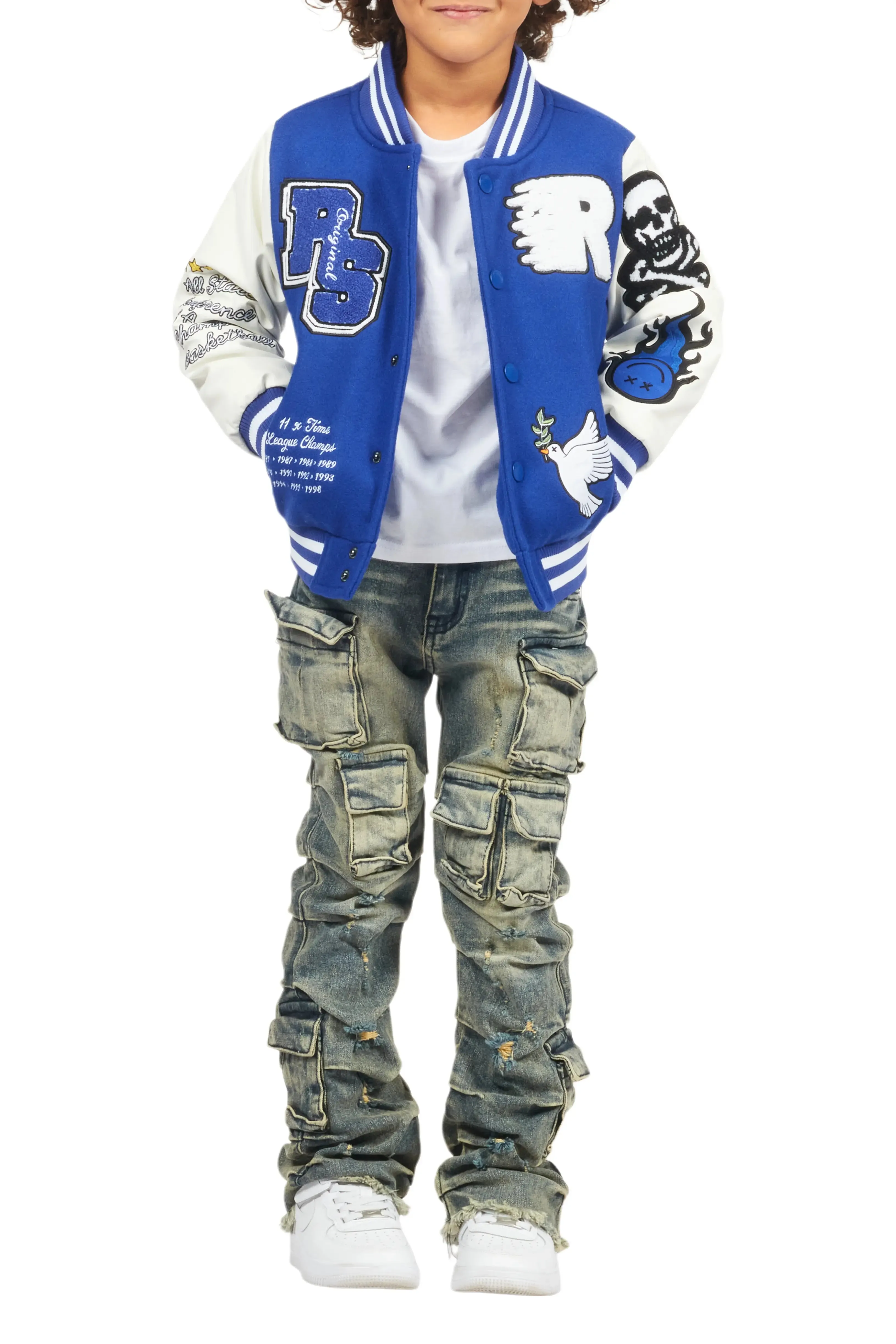 Boys Leaner Royal Blue Bomber Jacket