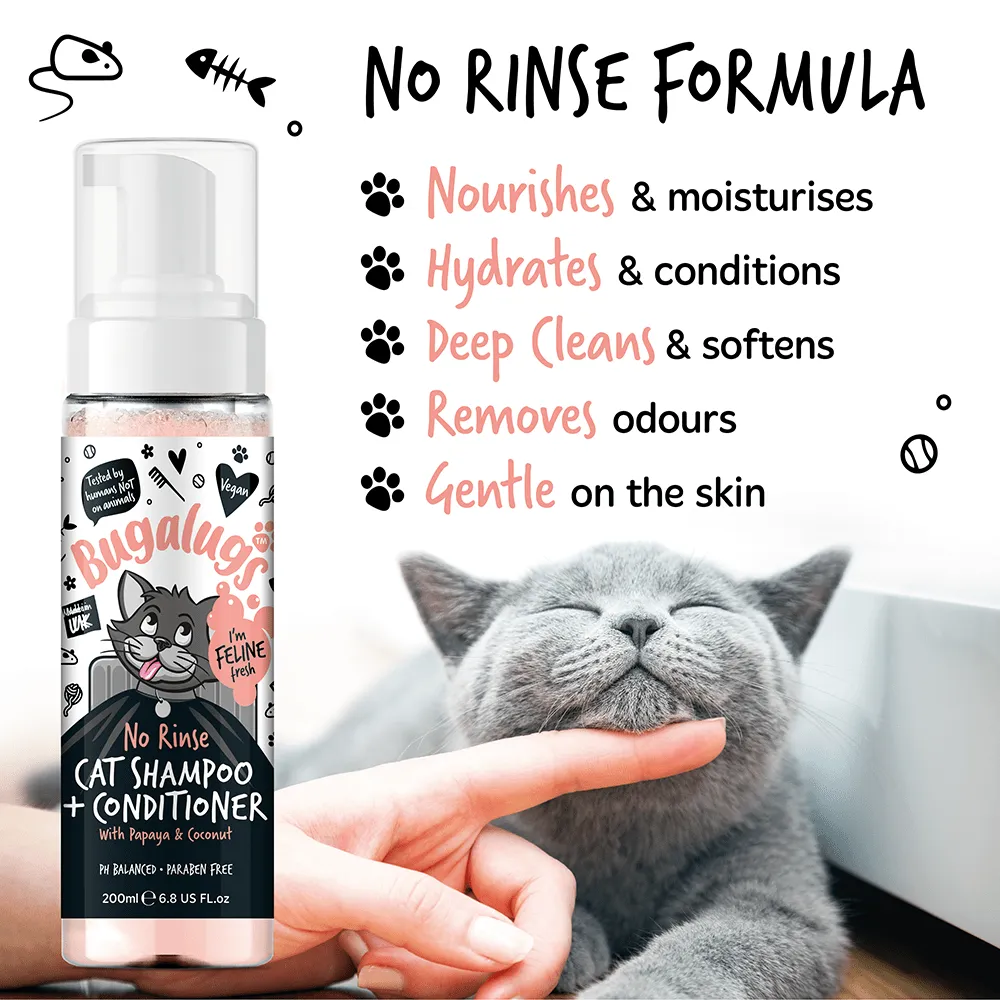 Bugalugs™ No Rinse Cat Shampoo & Conditioner