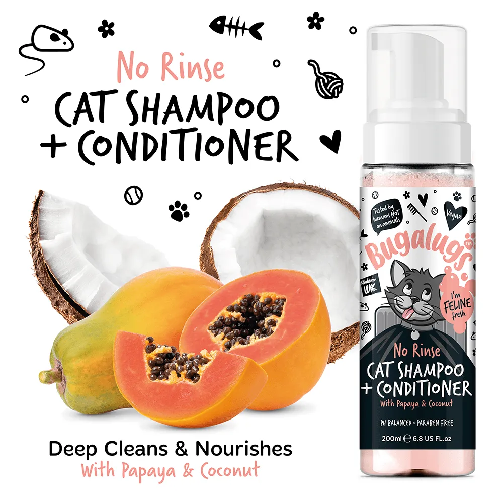 Bugalugs™ No Rinse Cat Shampoo & Conditioner