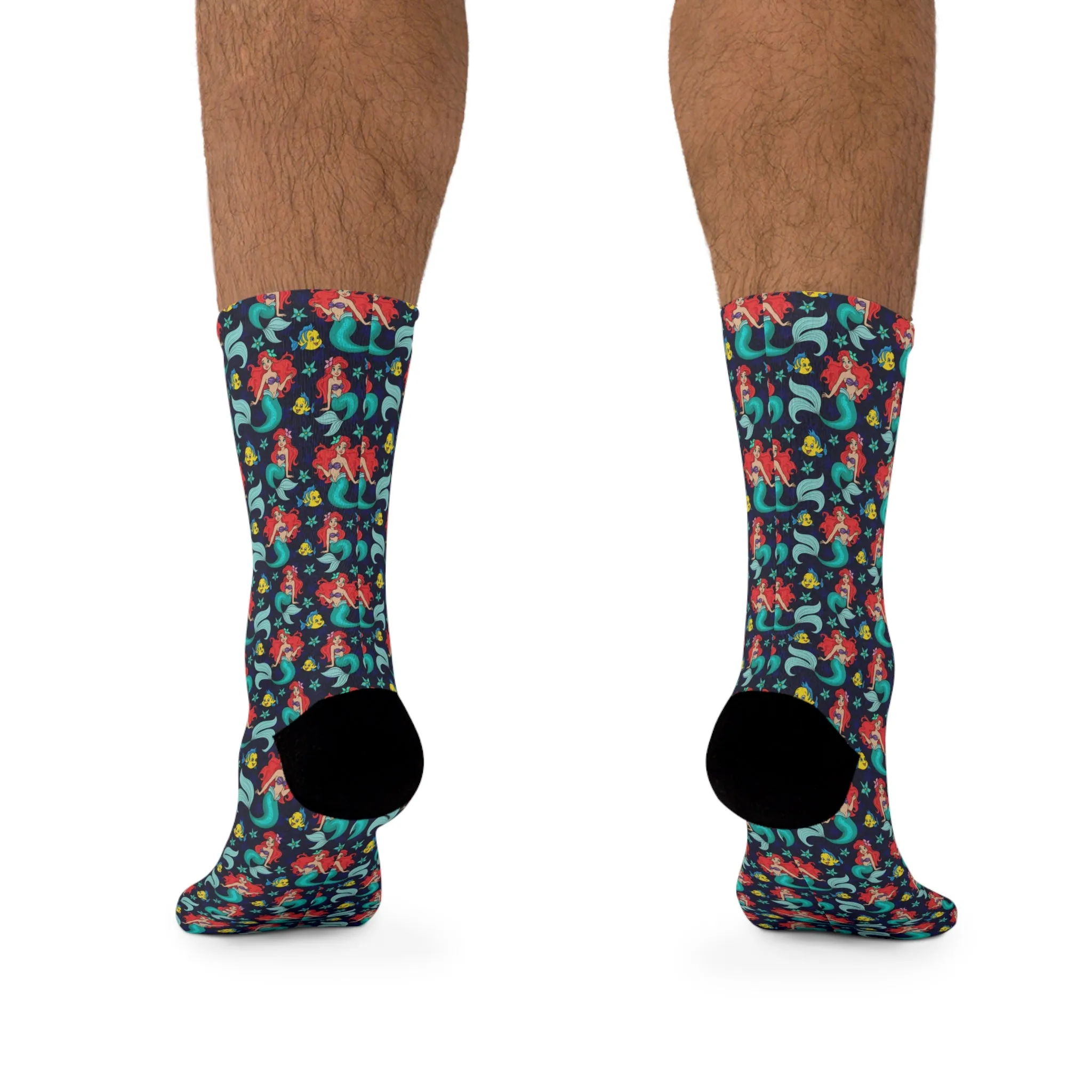 Disney Little Mermaid I Want To Be Where The People Are Socks