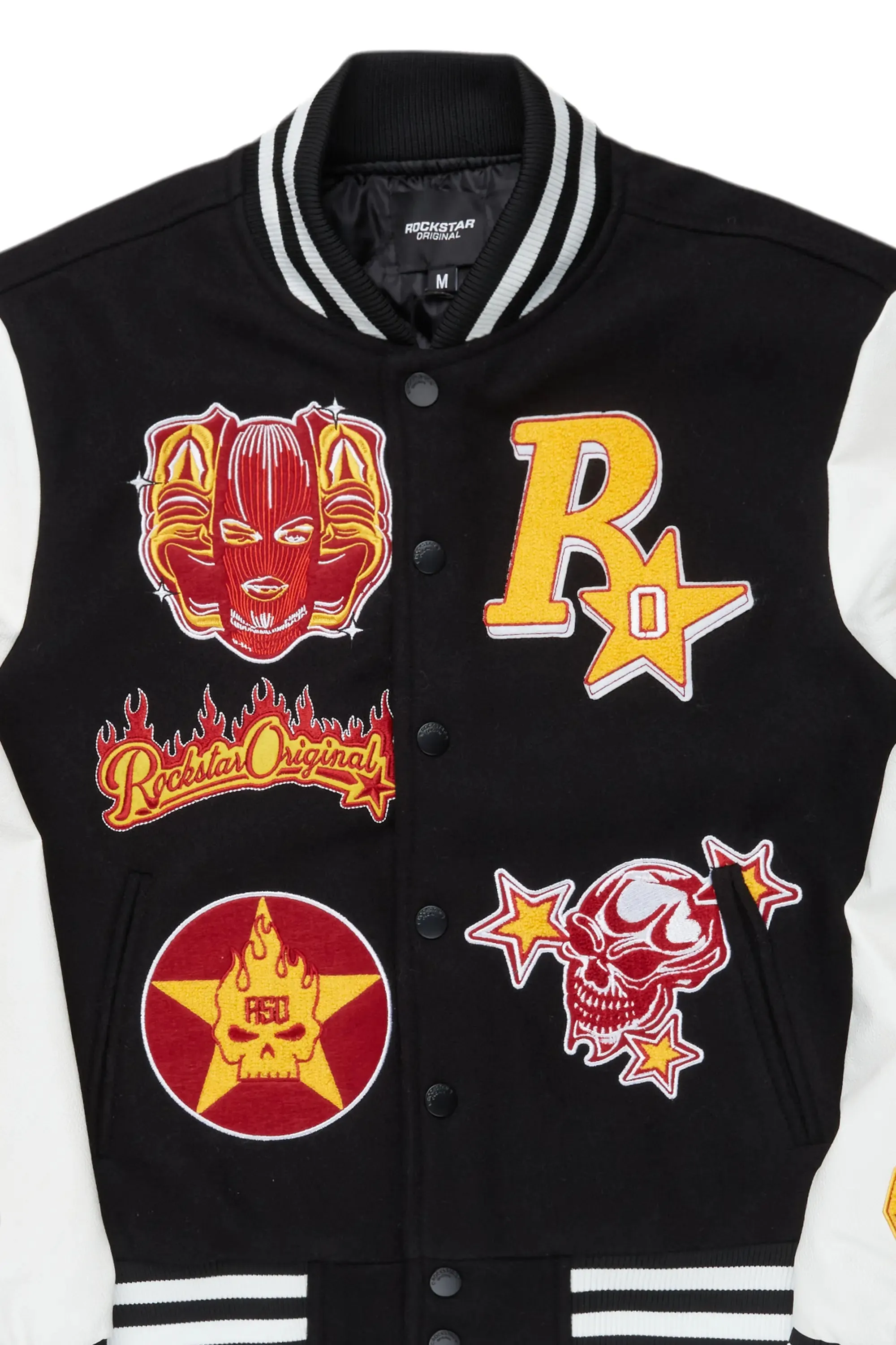 Fio Black/White Varsity Jacket