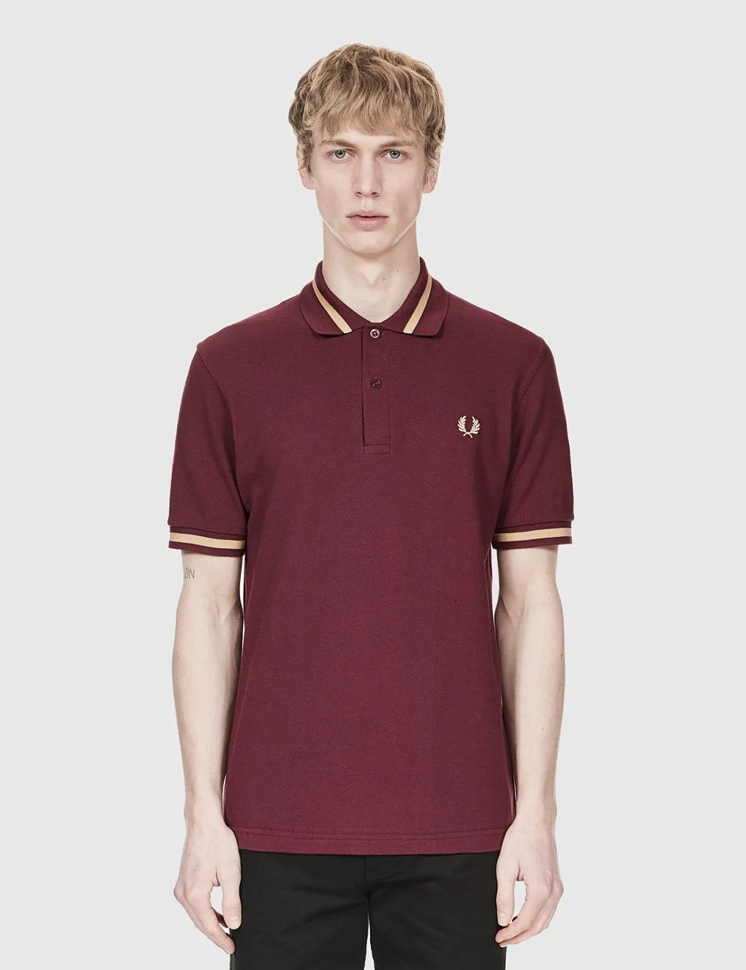 Fred Perry Single Tipped Polo Shirt - Aubergine