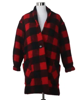 Isabel Marant Red & Black Plaid Coat sz 4