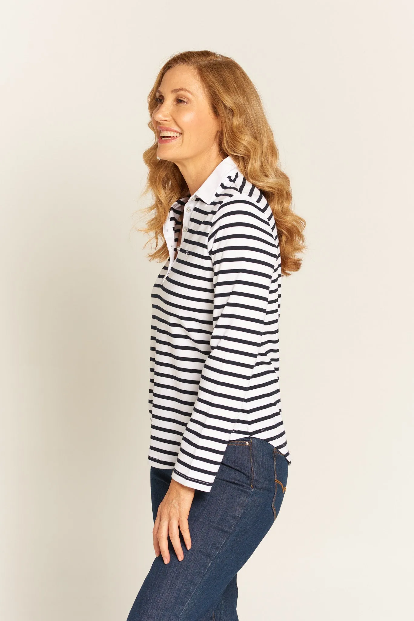 Ivy Polo White / Navy