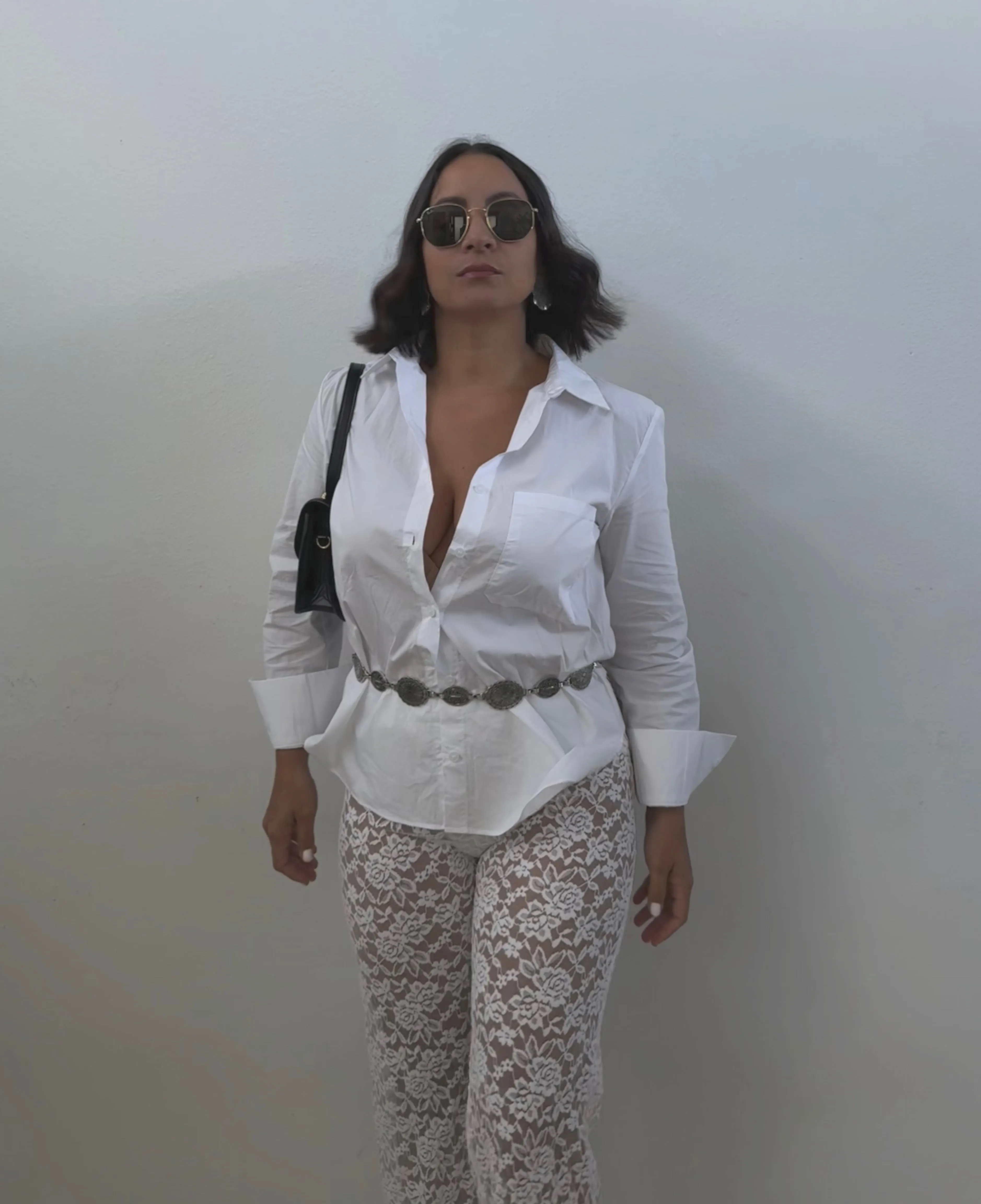 Lace Trousers, White