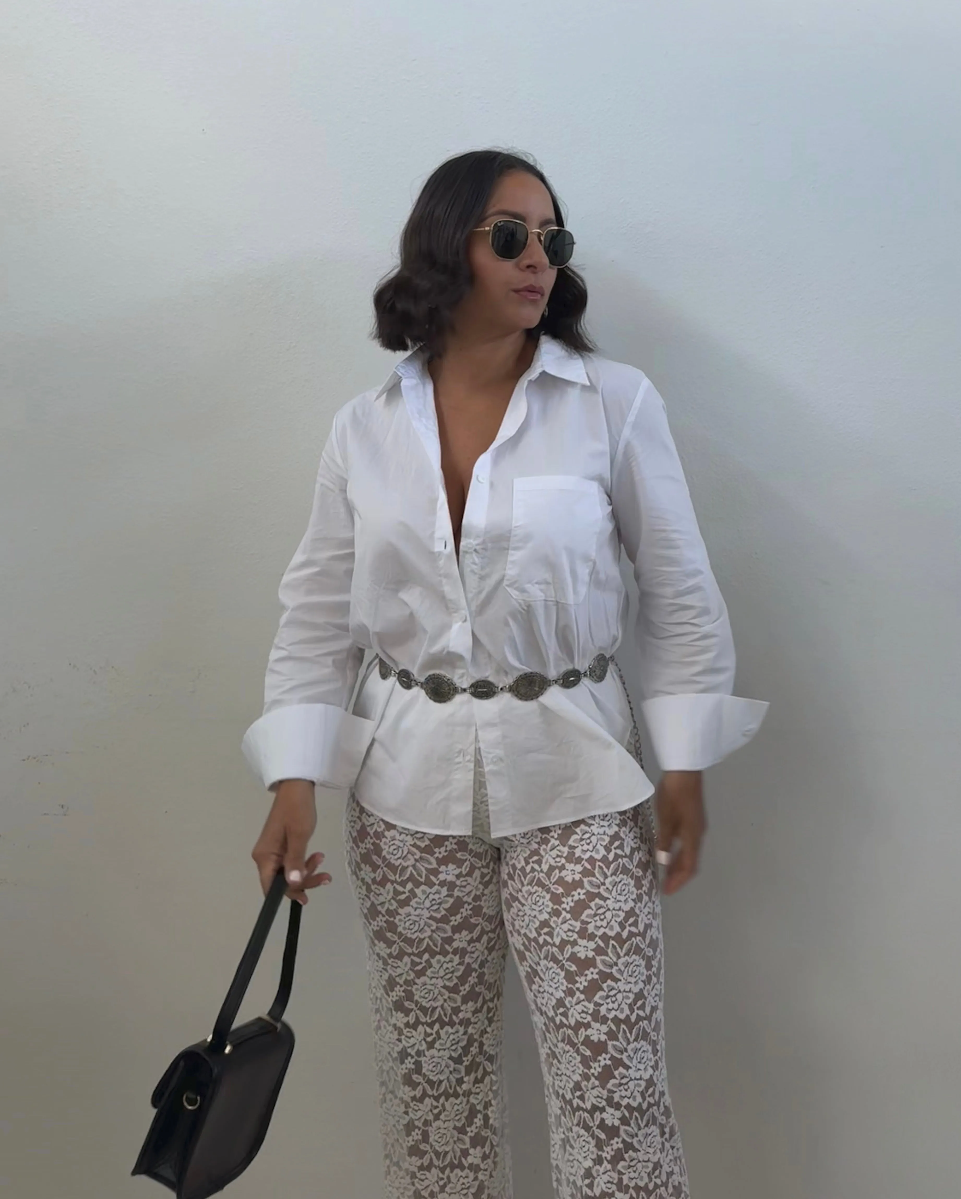 Lace Trousers, White