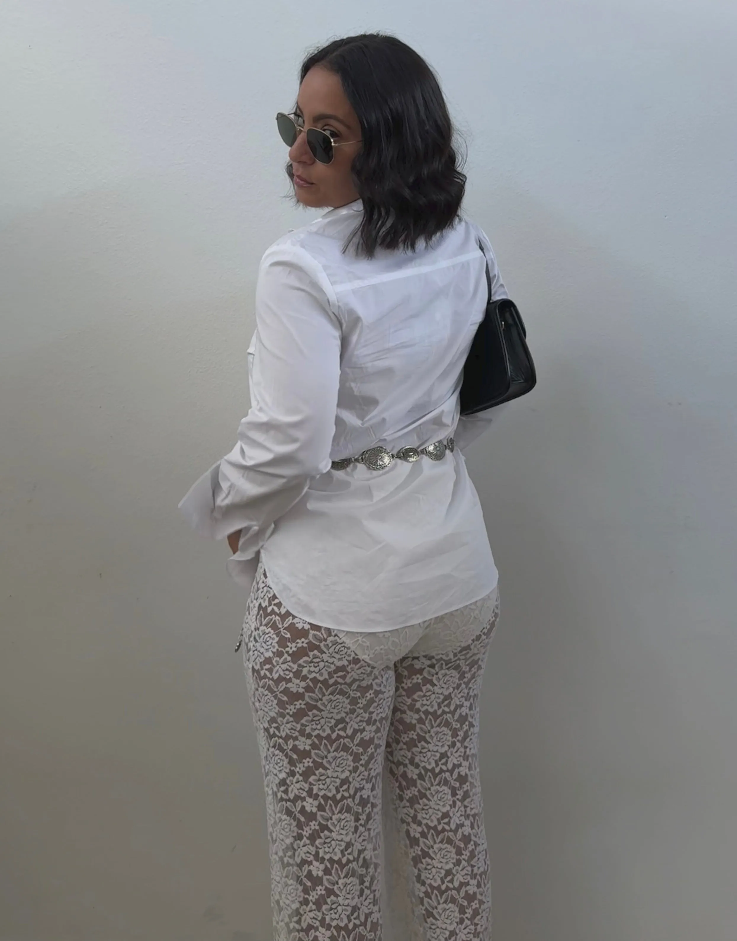 Lace Trousers, White