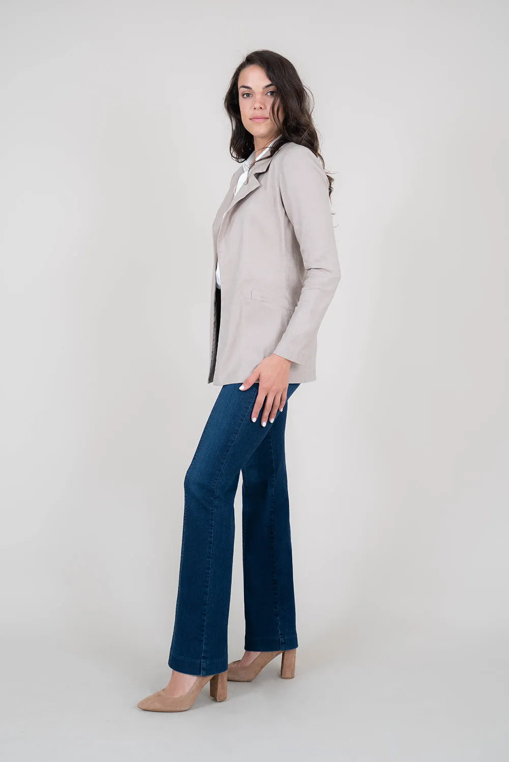 Rachel Stretch Linen Blazer