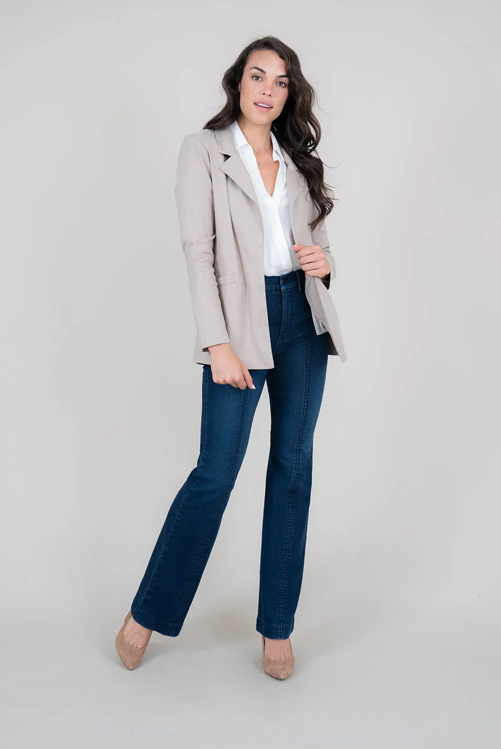 Rachel Stretch Linen Blazer