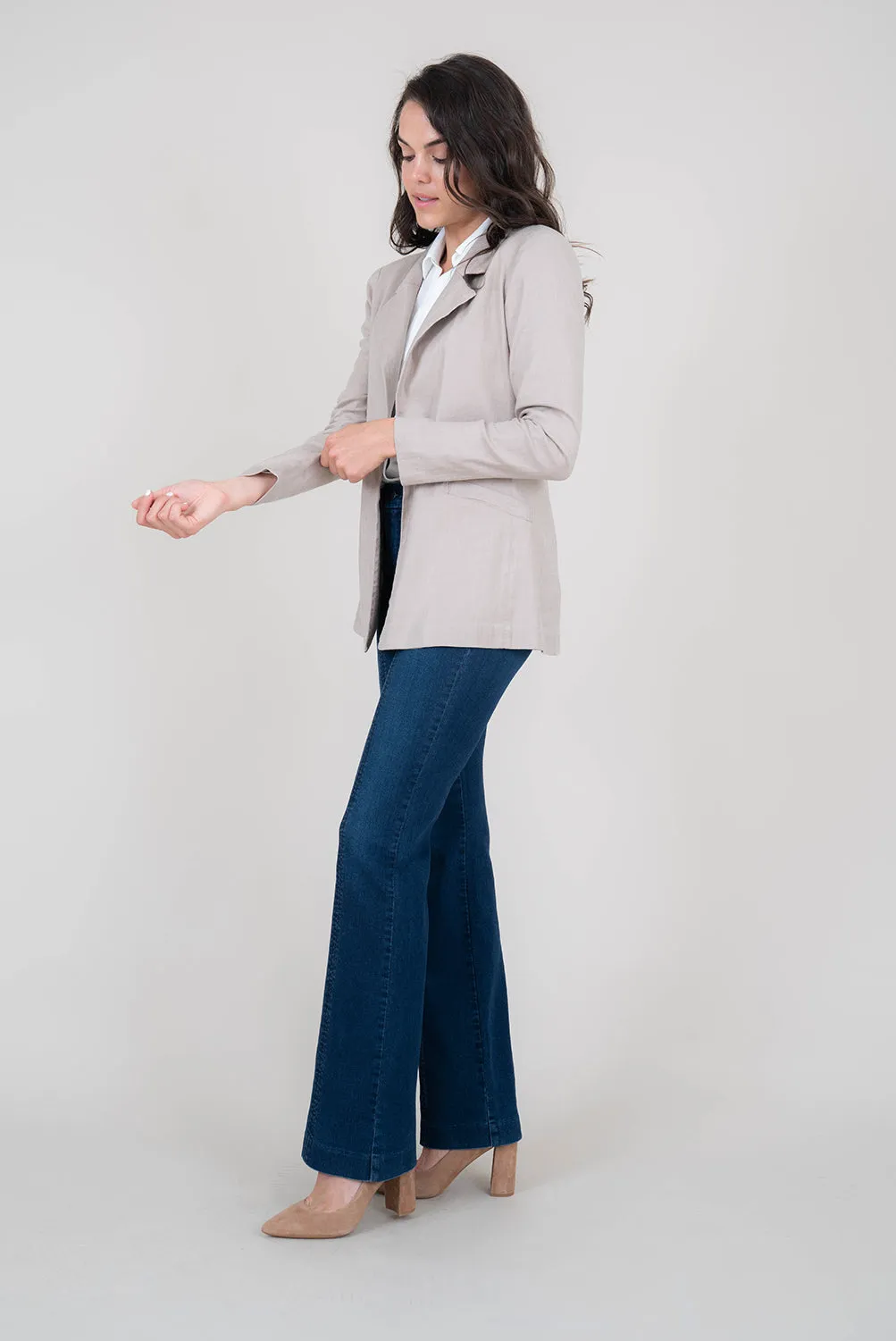 Rachel Stretch Linen Blazer