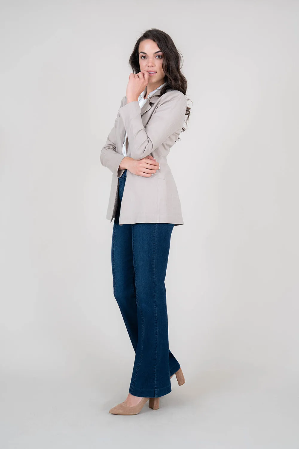 Rachel Stretch Linen Blazer