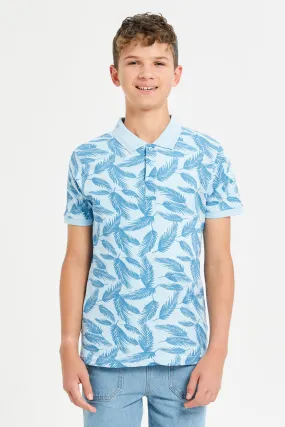 Senior Boys All Over Printed Polo T-Shirt