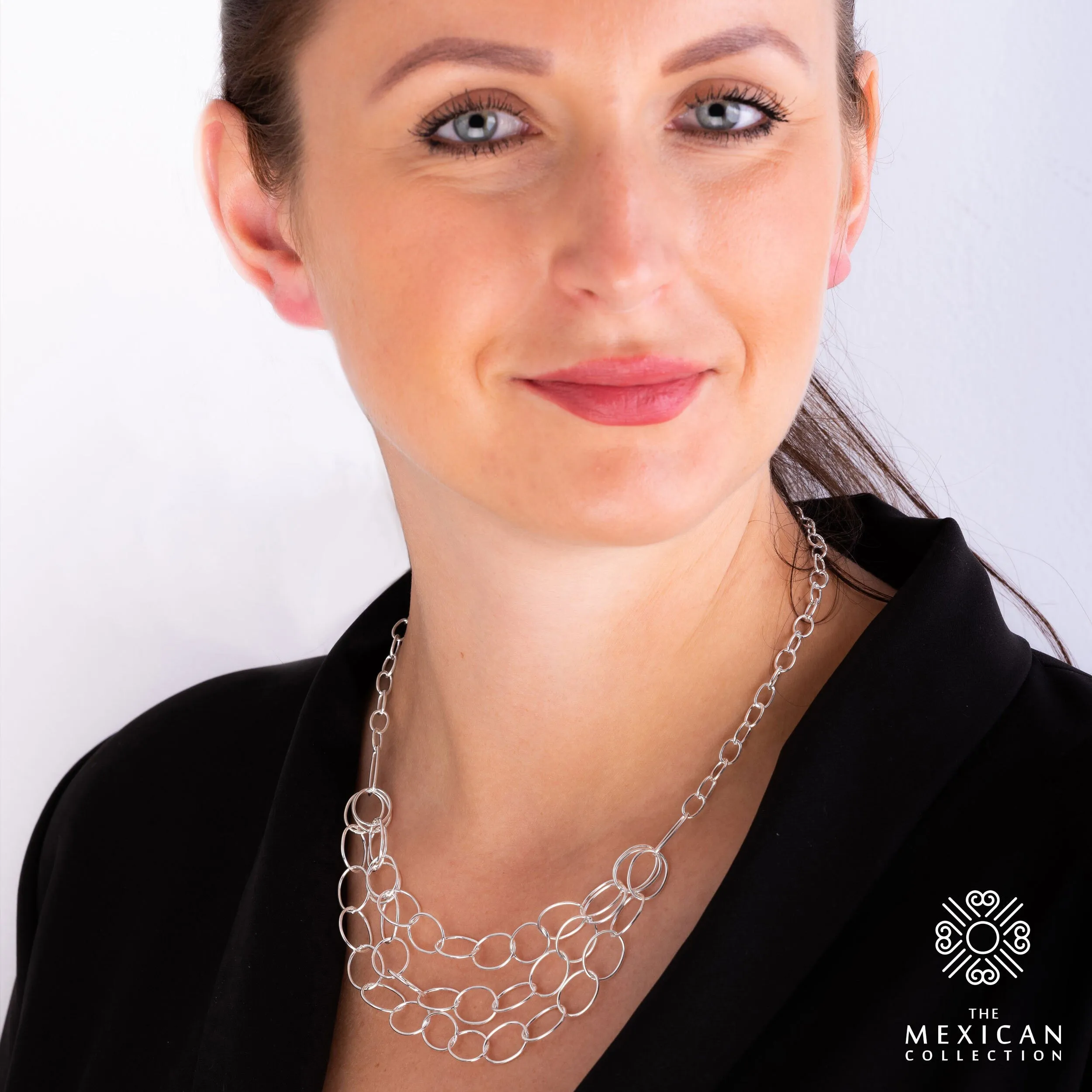 Silver Layered Chain Necklace