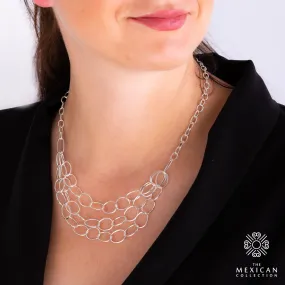 Silver Layered Chain Necklace