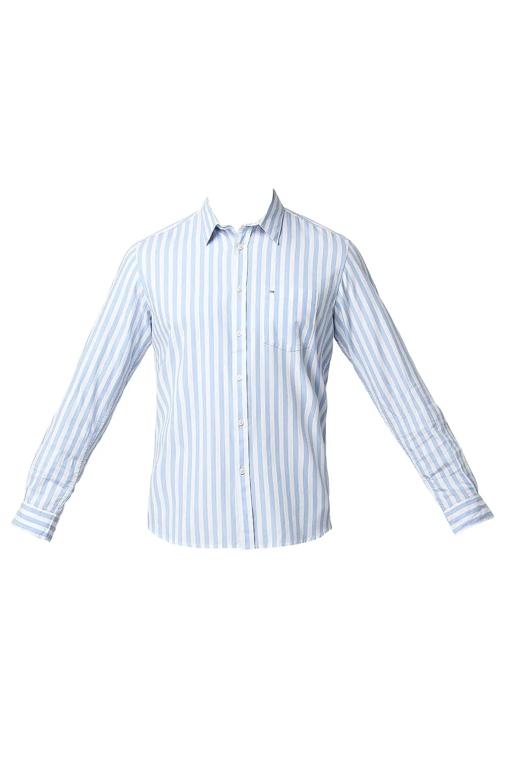 Slim Fit Herring Bone Stripe Shirt