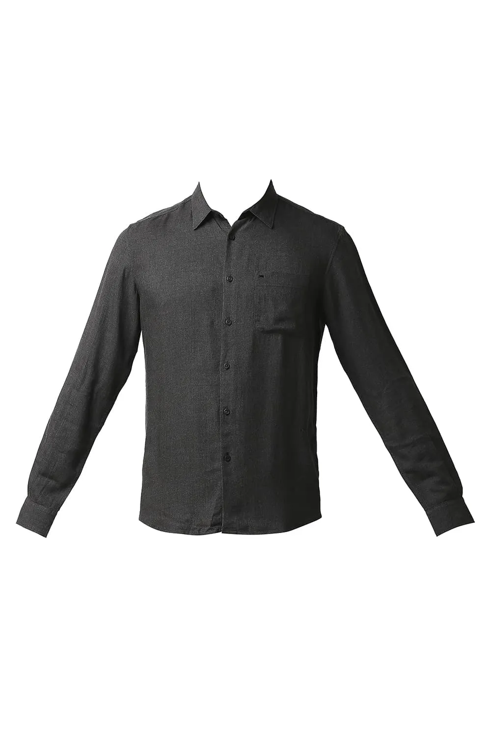 Slim Fit Lyocell Melange Shirt