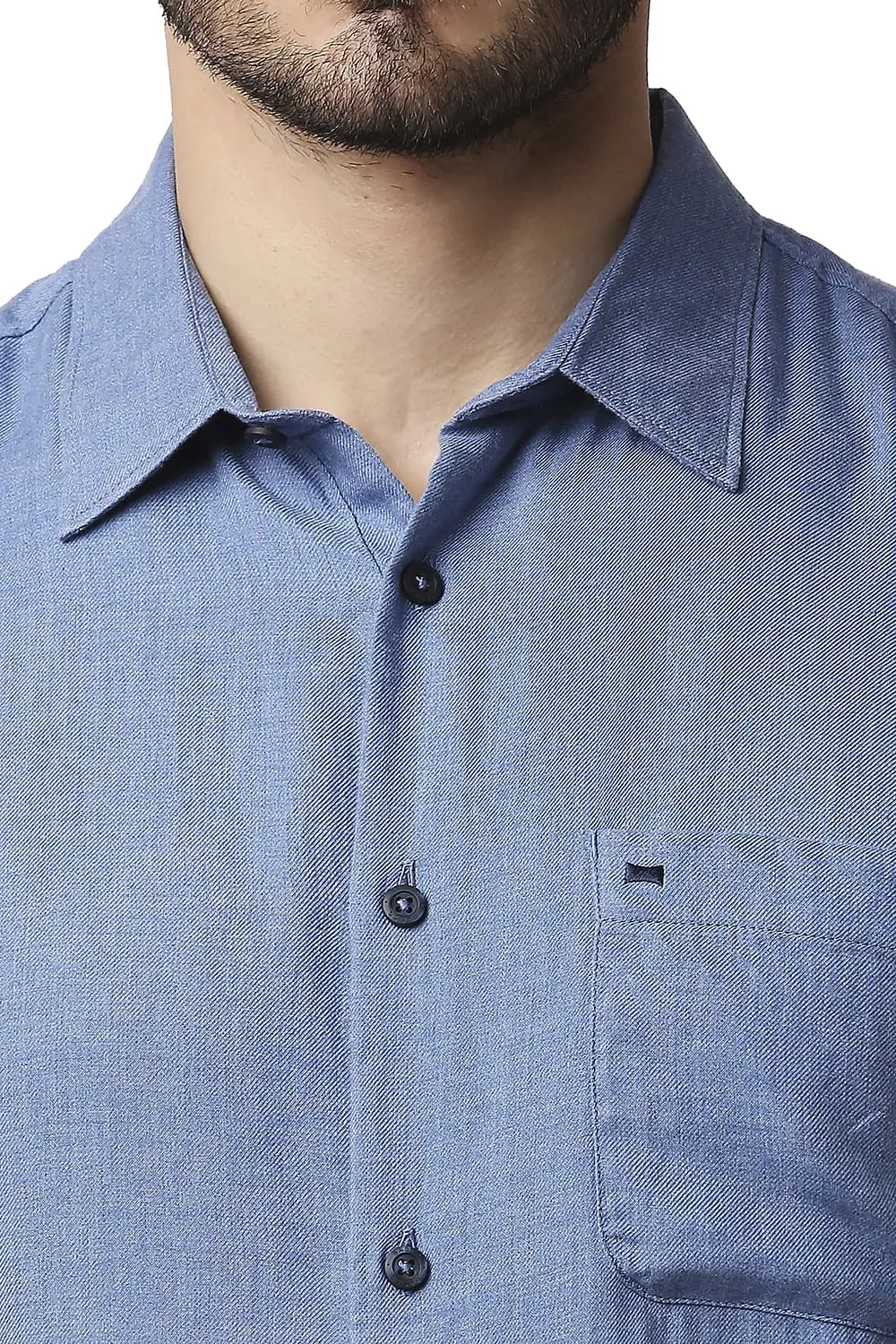 Slim Fit Lyocell Melange Shirt