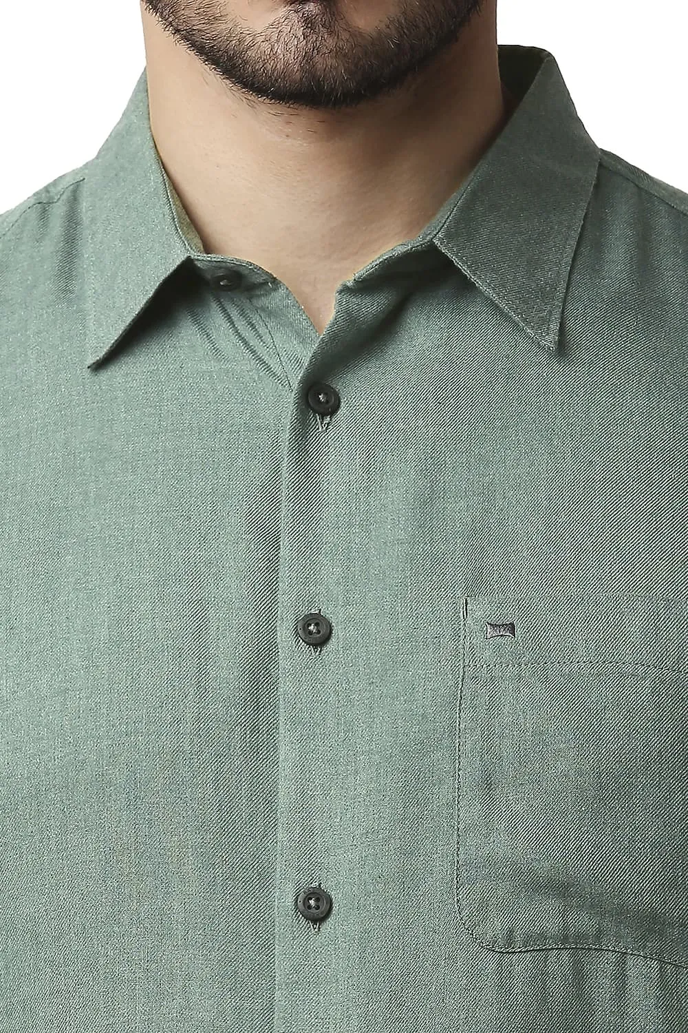Slim Fit Lyocell Melange Shirt