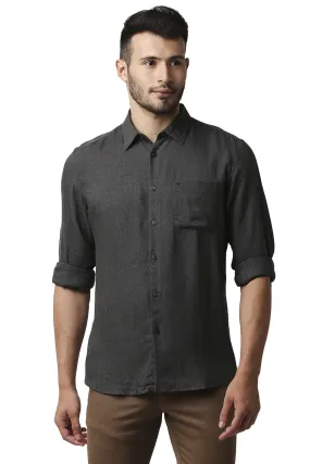 Slim Fit Lyocell Melange Shirt