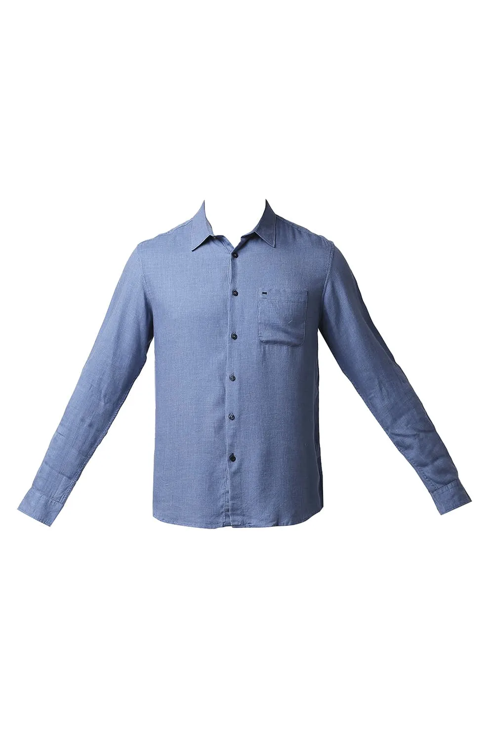 Slim Fit Lyocell Melange Shirt