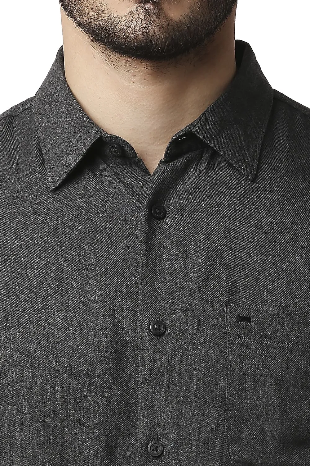 Slim Fit Lyocell Melange Shirt