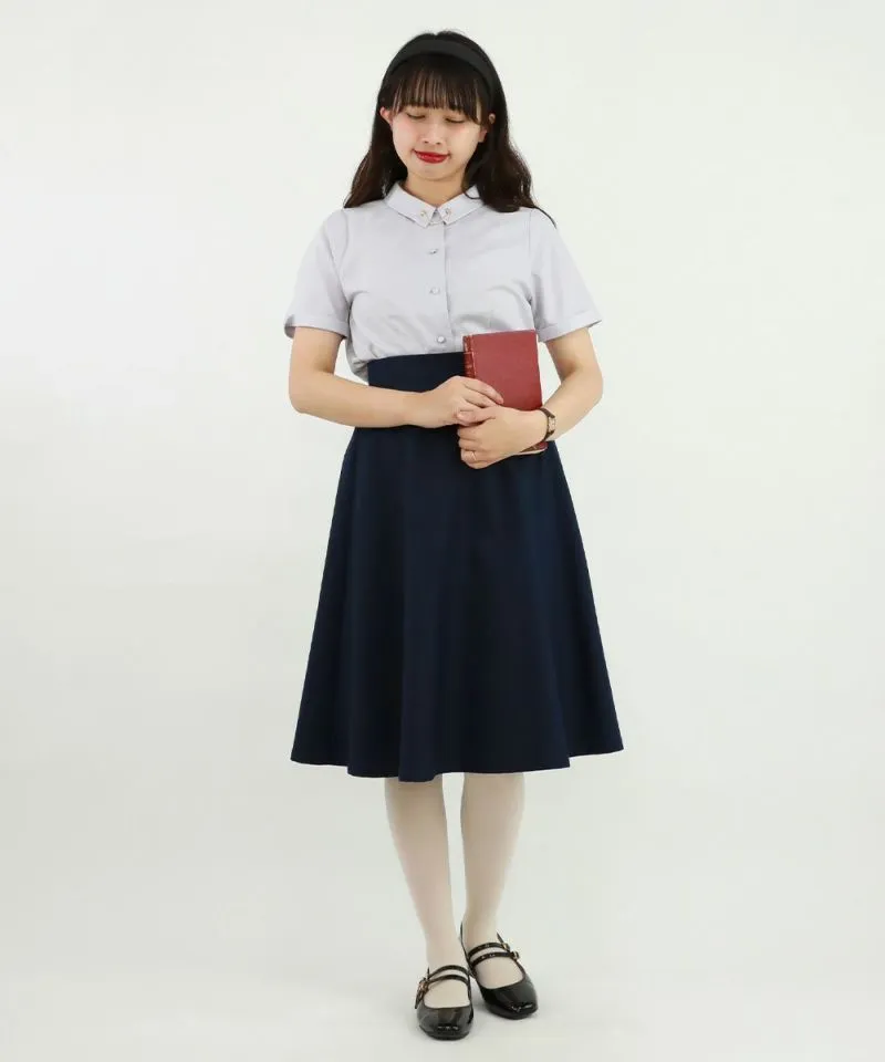Small Collar Shirt with Pin