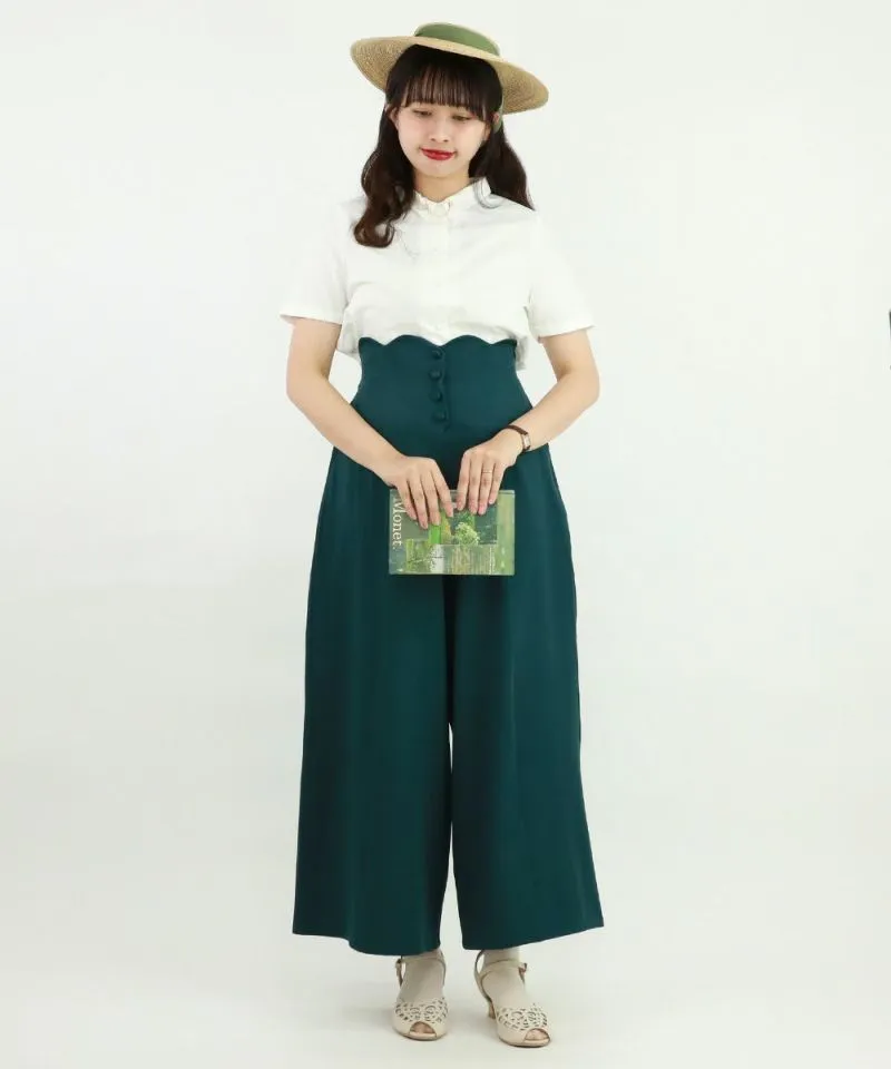 Small Collar Shirt with Pin