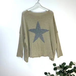 Star Jumper - Caramel/Silver