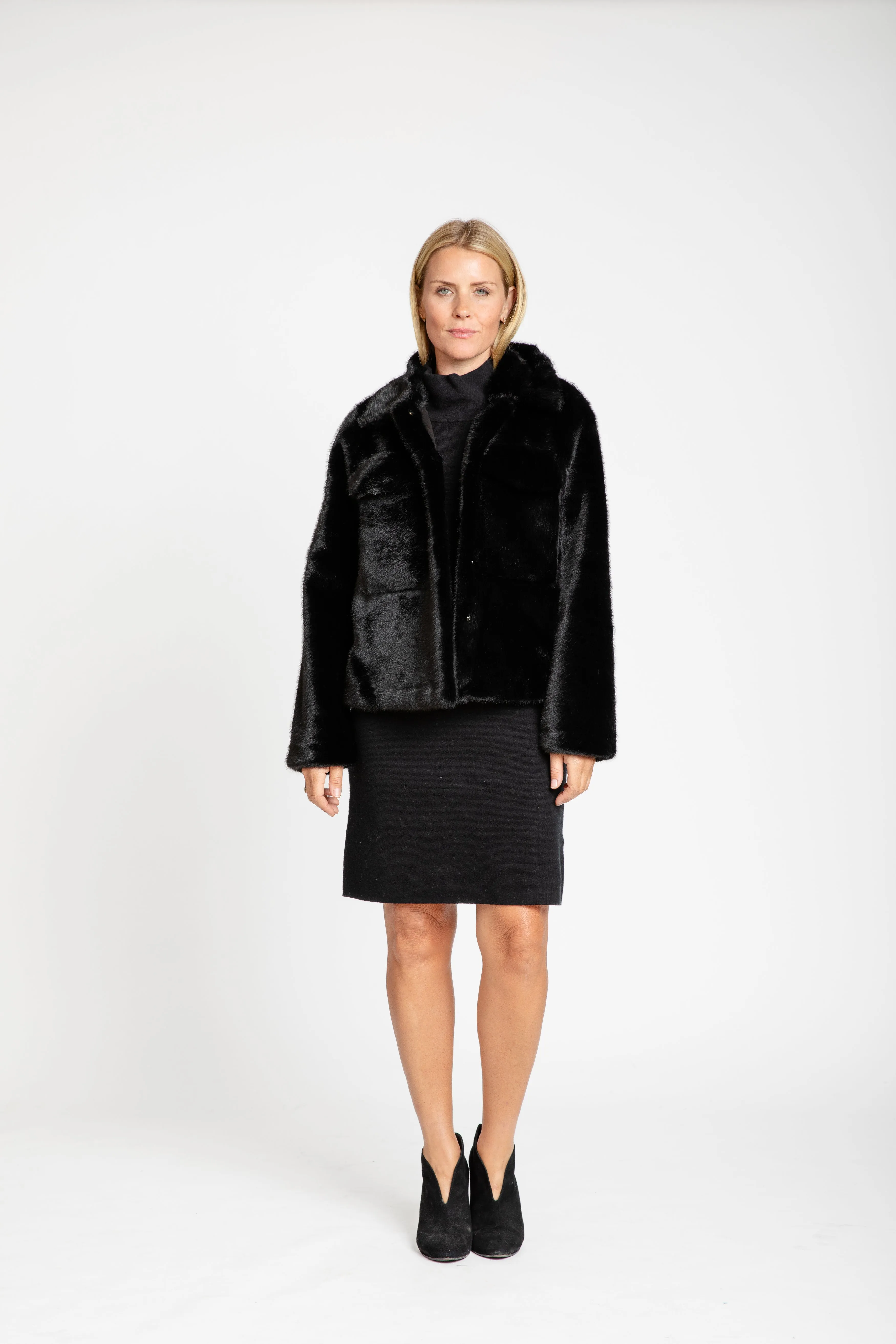 The Audrey Faux Fur Jacket | Black