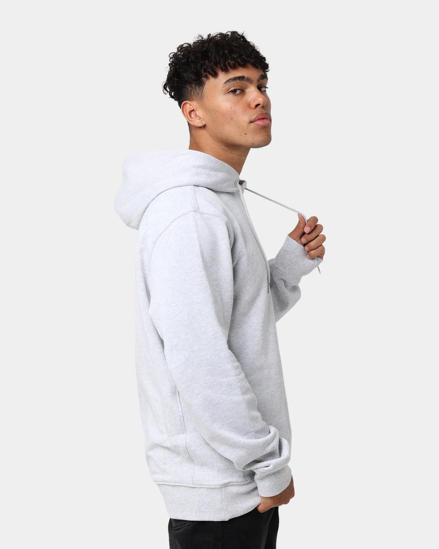 Tommy Jeans Straight Logo Hoodie Silver Grey Heather