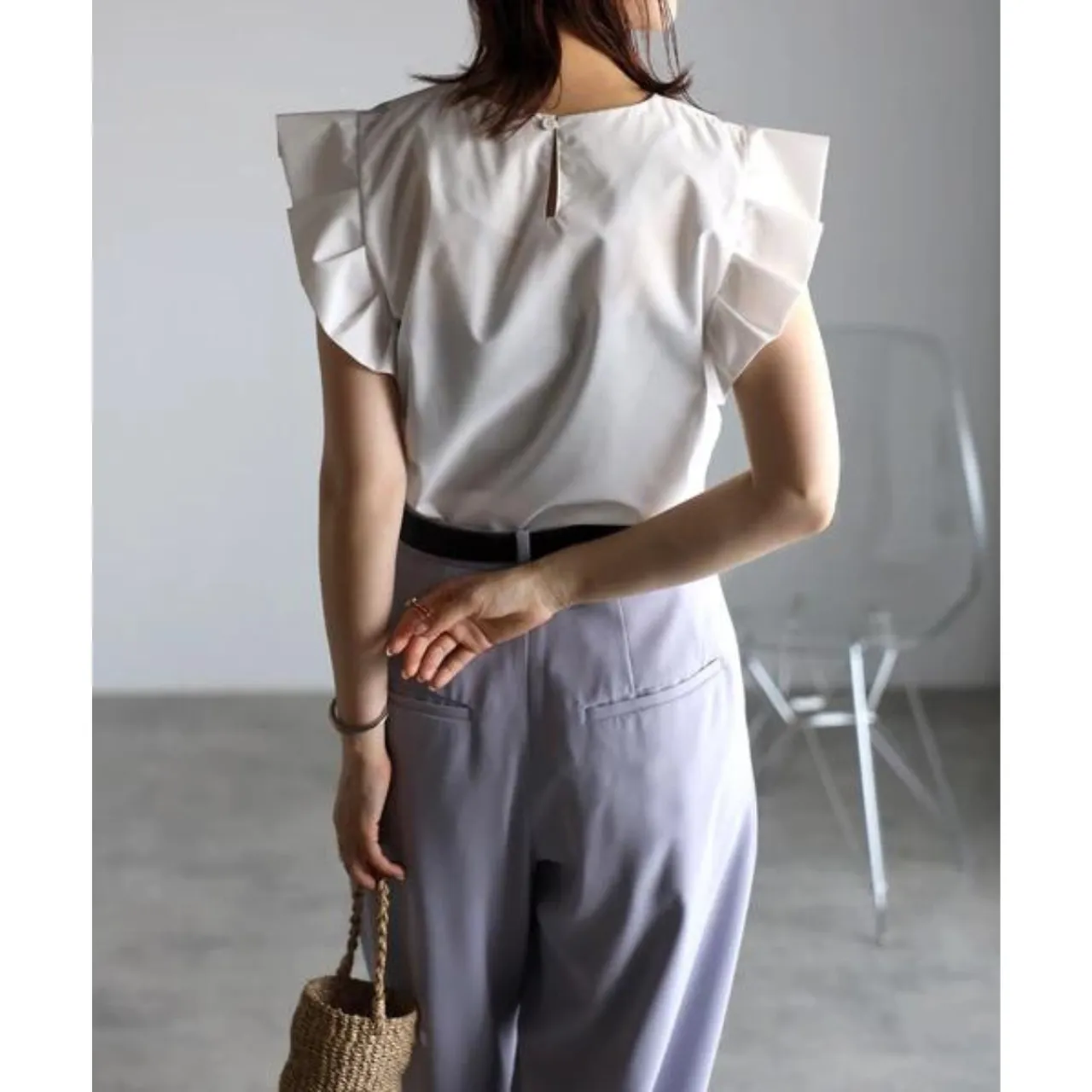 Tucked pleats blouse