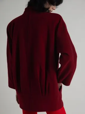 Vintage 1980s Red Wool Emmanuelle Ugaro Jacket