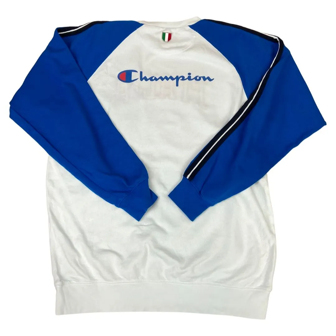 Vintage 90s 00s Blue Embroidered Italia Basketball Federation Jumper  XL