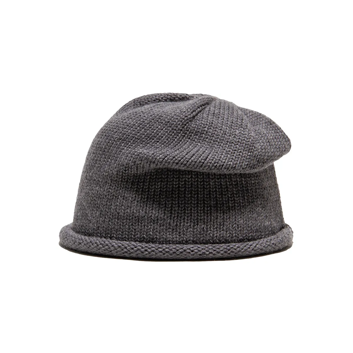 WOOL ROLL WATCH CAP - Gray