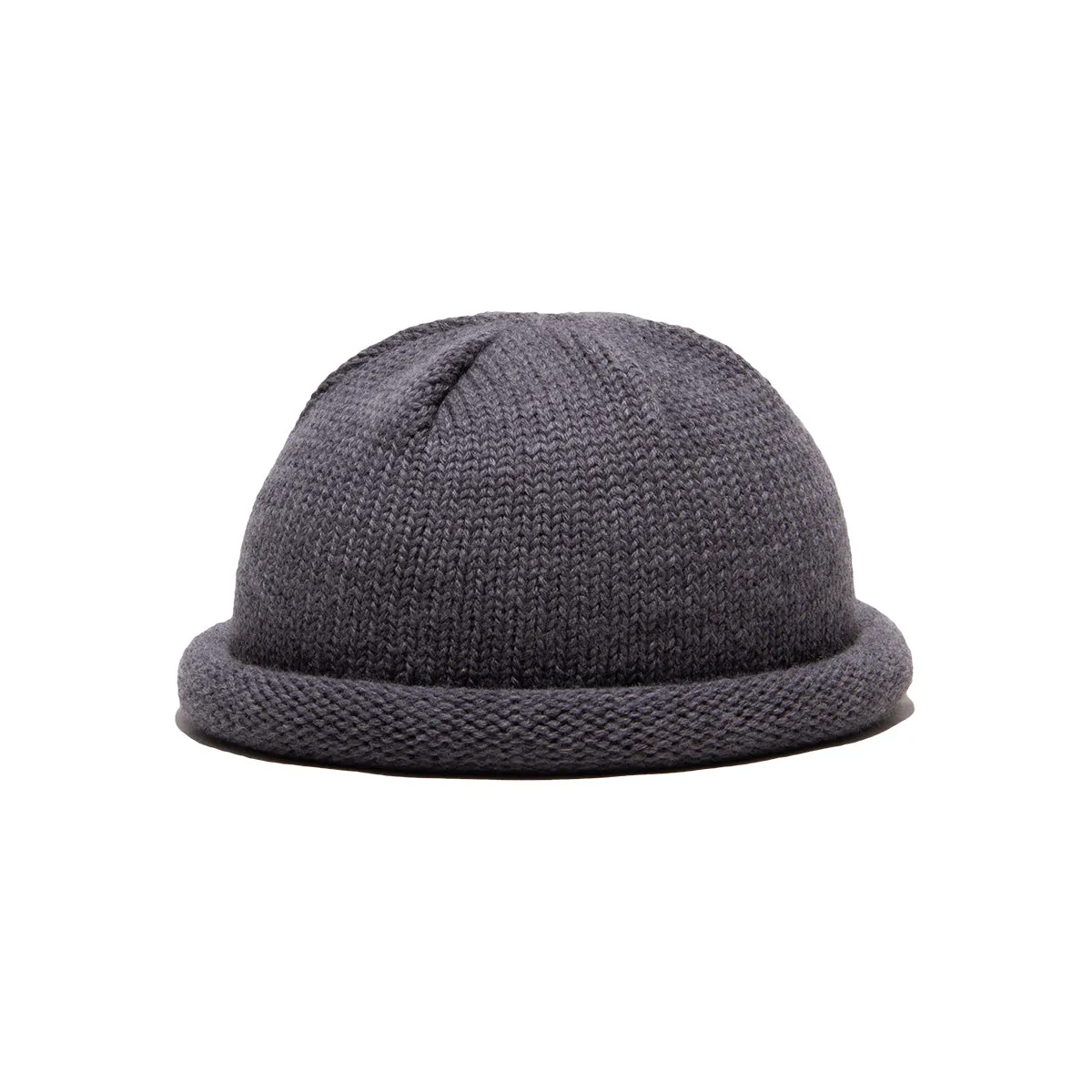 WOOL ROLL WATCH CAP - Gray