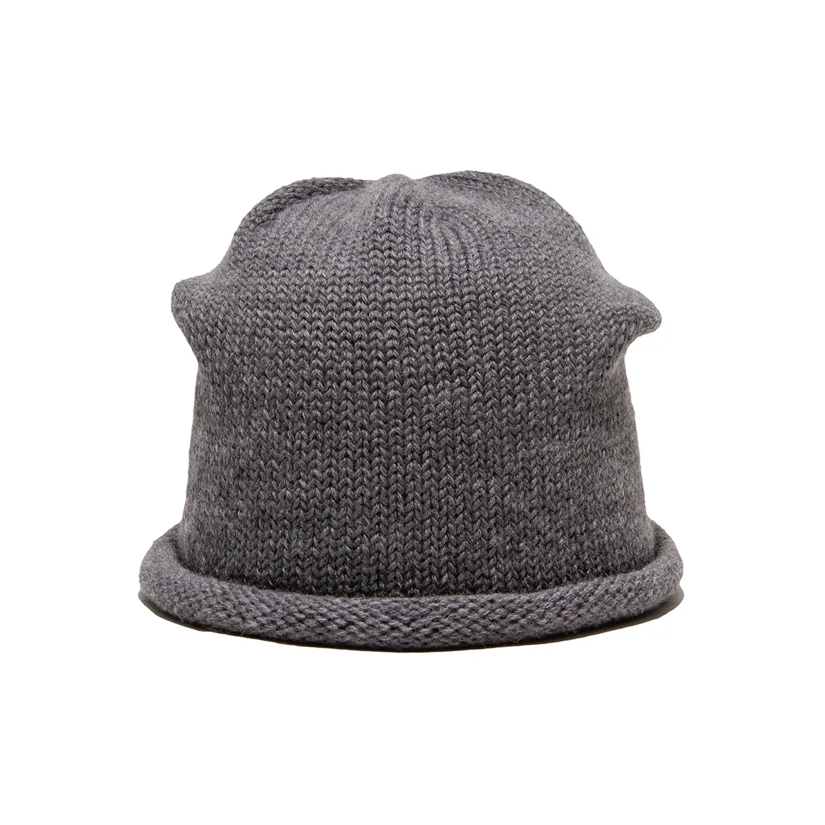 WOOL ROLL WATCH CAP - Gray